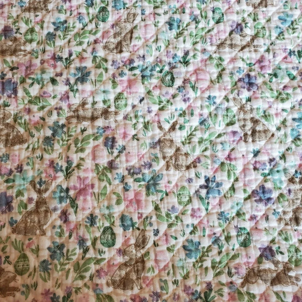 Rachel Ashwell Farmhouse Reversible Quilted Table Runner Gingham Green 71x13